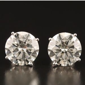 14K 6.02 CARAT Lab Grown Diamond Earrings (3.01 Carats each)